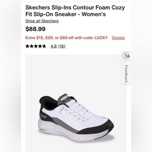 Skechers Women's Slip-Ons in Black and White